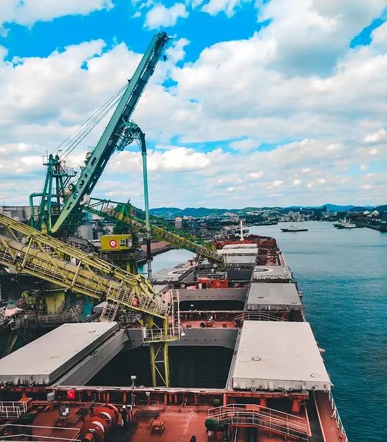 Bulk Ship Being Loaded